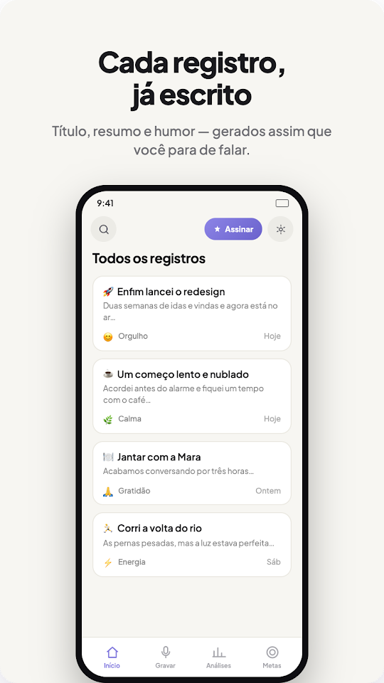 Spokn screenshot: Every entry, already written